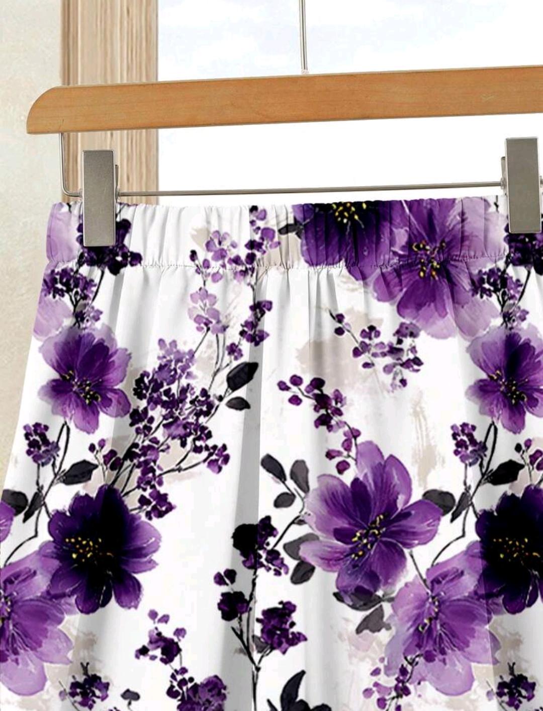Rusticease 2 piezas Conjunto casual de verano para mujer con parte superior de unicolor + falda estampado floral.