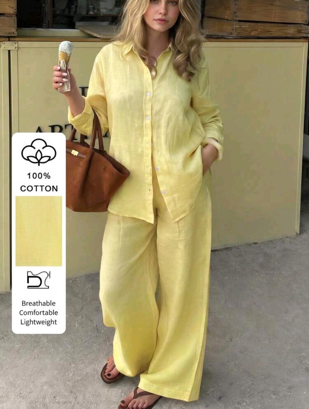 Conjunto de camisa y pantalón 100 % algodón | Bajo pedido