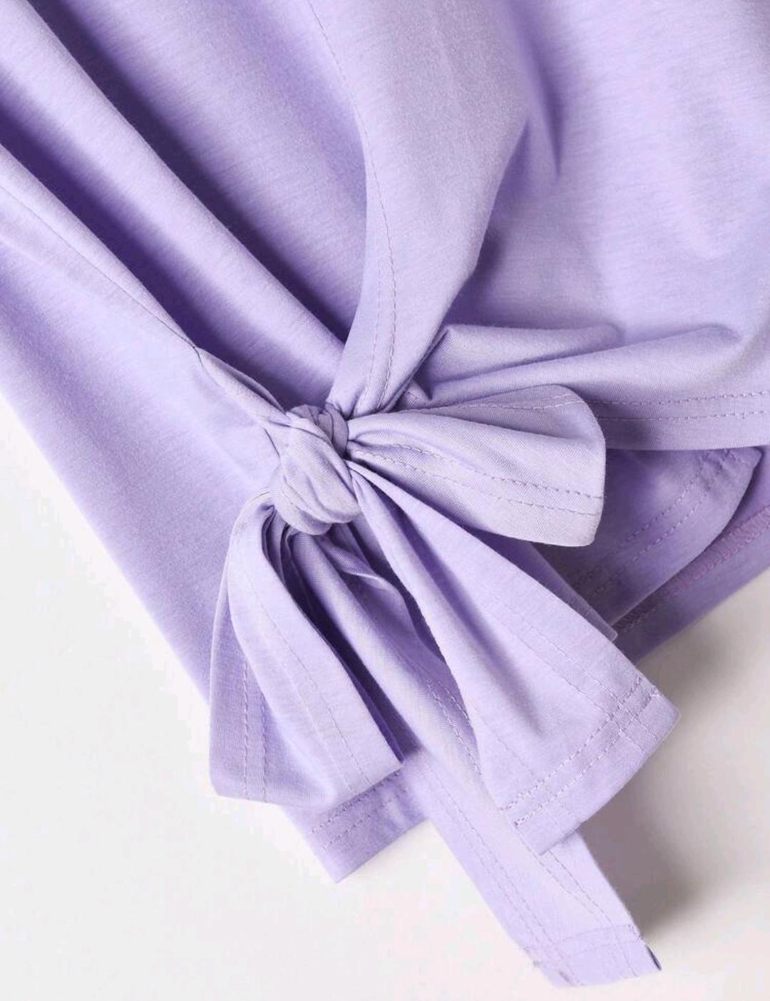 Rusticease Conjunto de 2 piezas para mujer: top de manga corta de unicolor & falda estampada