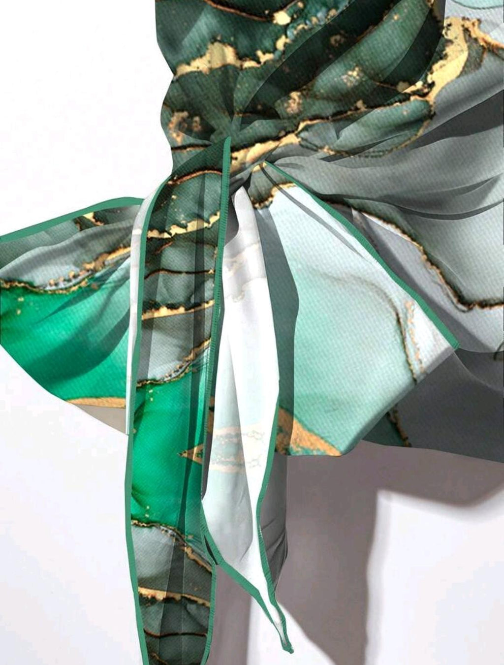 EMERY ROSE Conjunto de 2 piezas de talla grande con estampado de textura de mármol elegante, adecuado para fiestas.