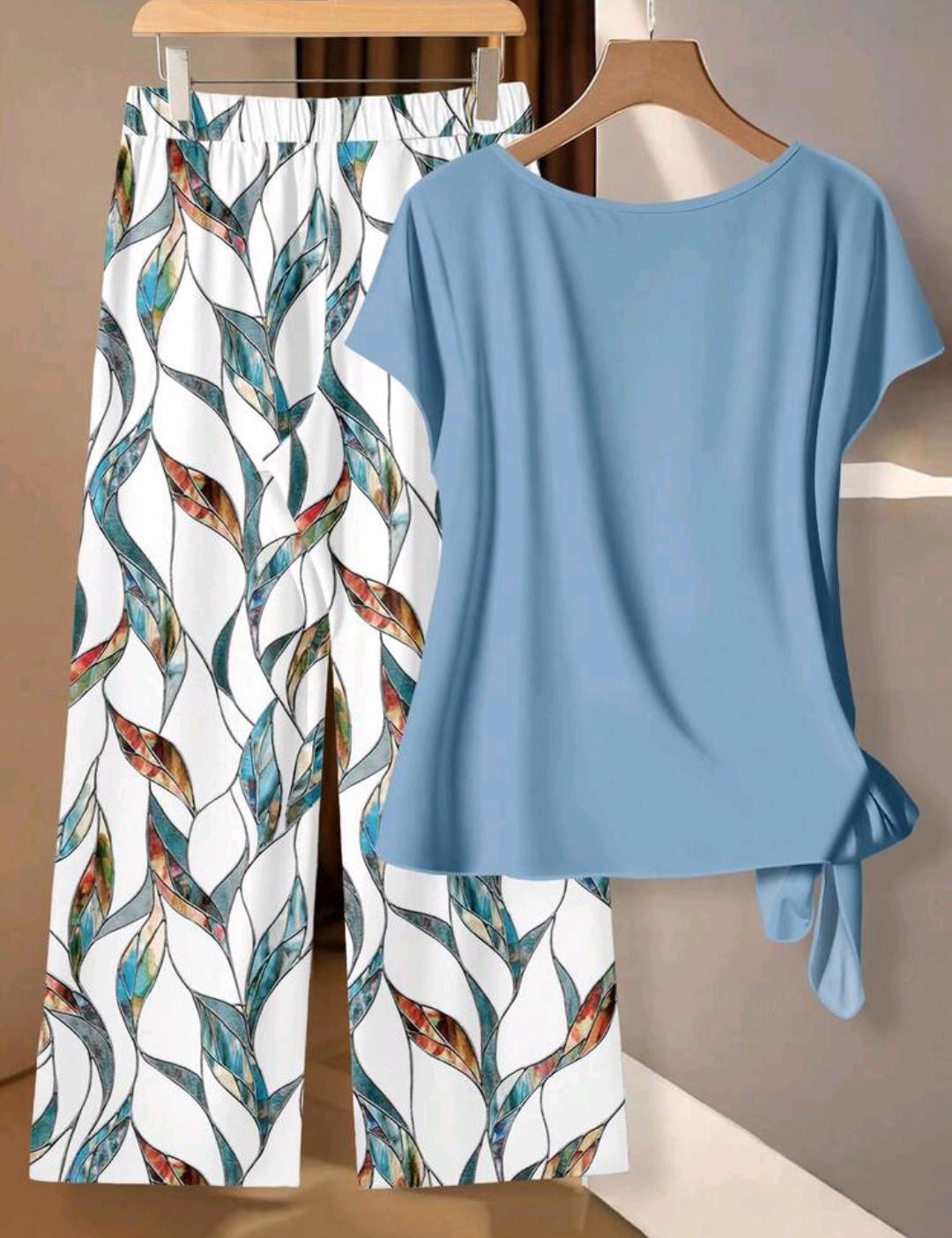 Conjunto de 2 piezas de pantalón y blusa