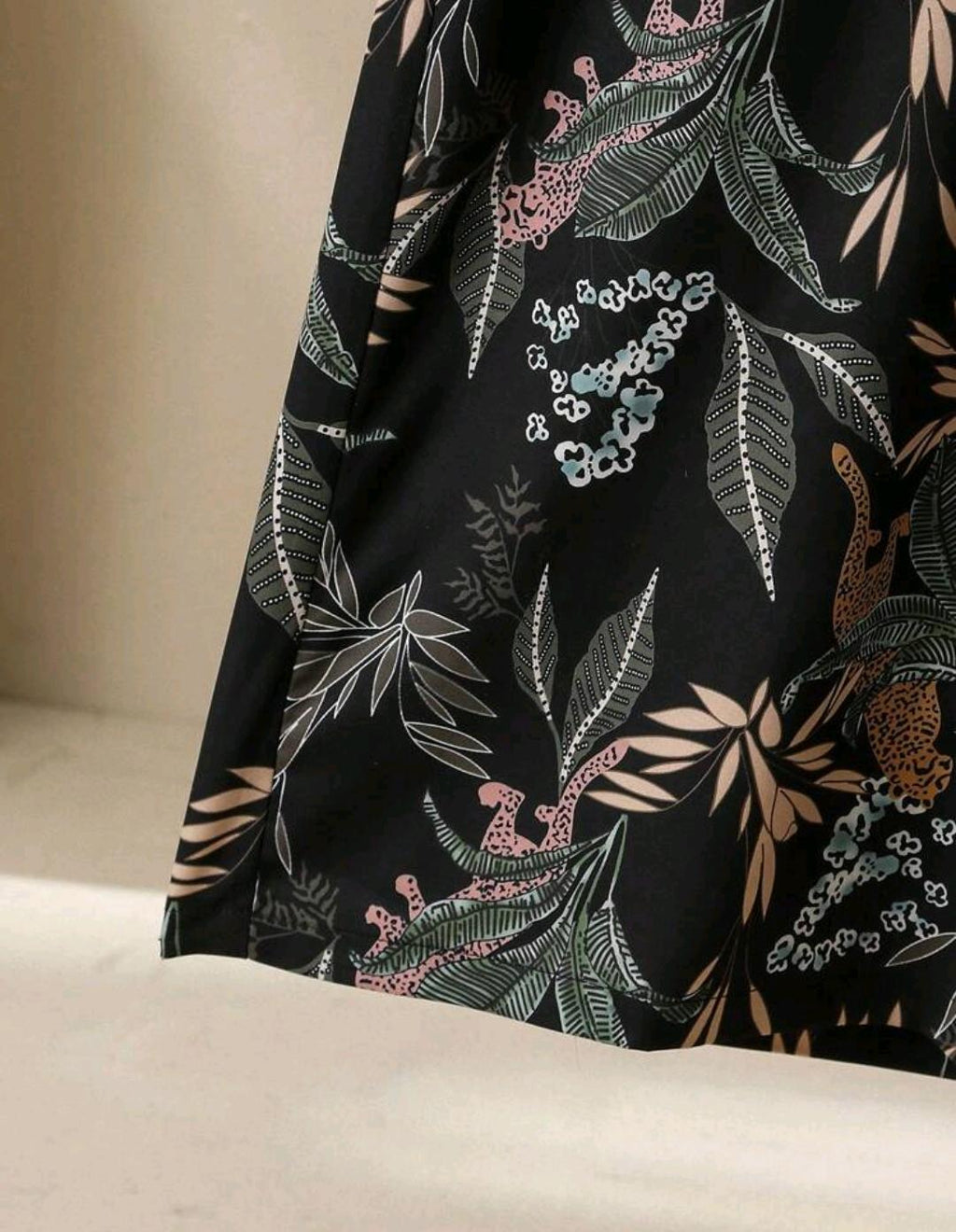 Conjunto de 2 piezas con Top de mangas de murciélago de unicolor y pantalones largos impresos para tallas grandes