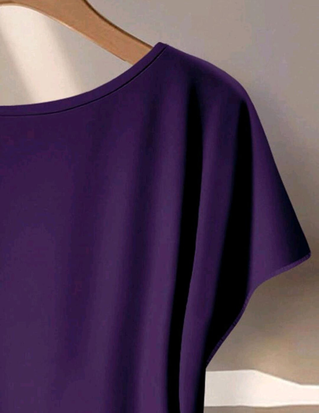 Conjunto casual de 2 piezas de blusa con lazo de contraste de color floral morado y pantalones rectos y sueltos
