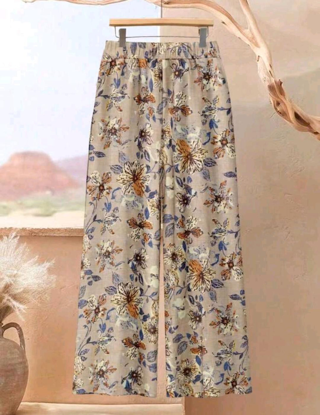 Conjunto Florencia blusa larga y pantalón floral | Bajo pedido
