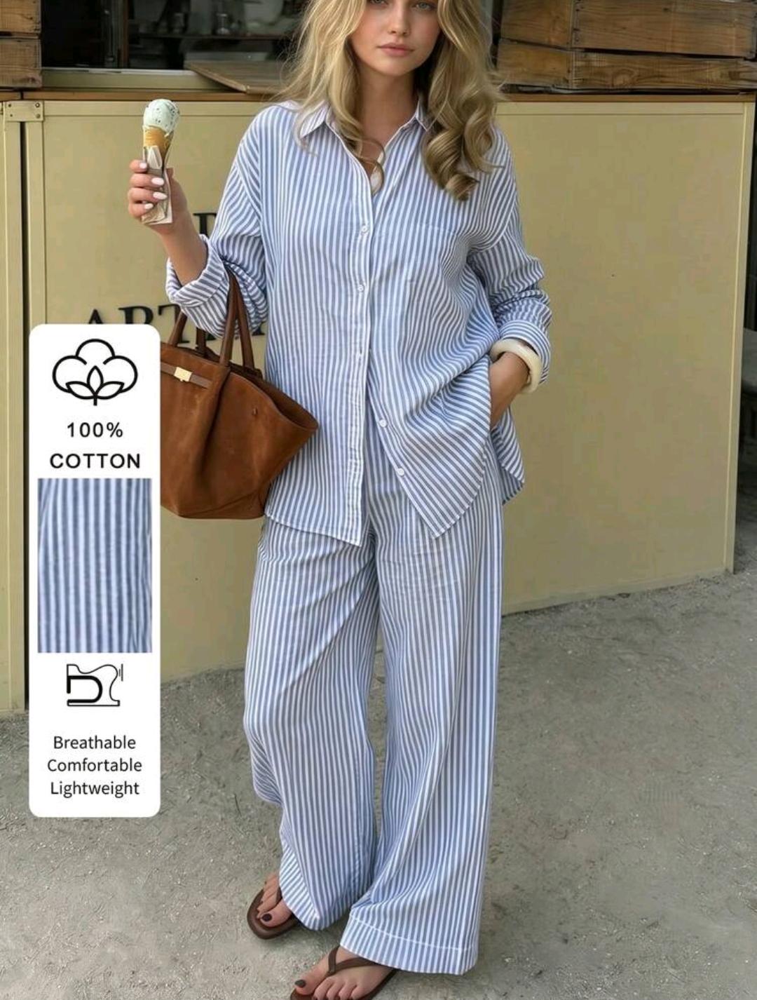 Conjunto de camisa y pantalón 100 % algodón | Bajo pedido