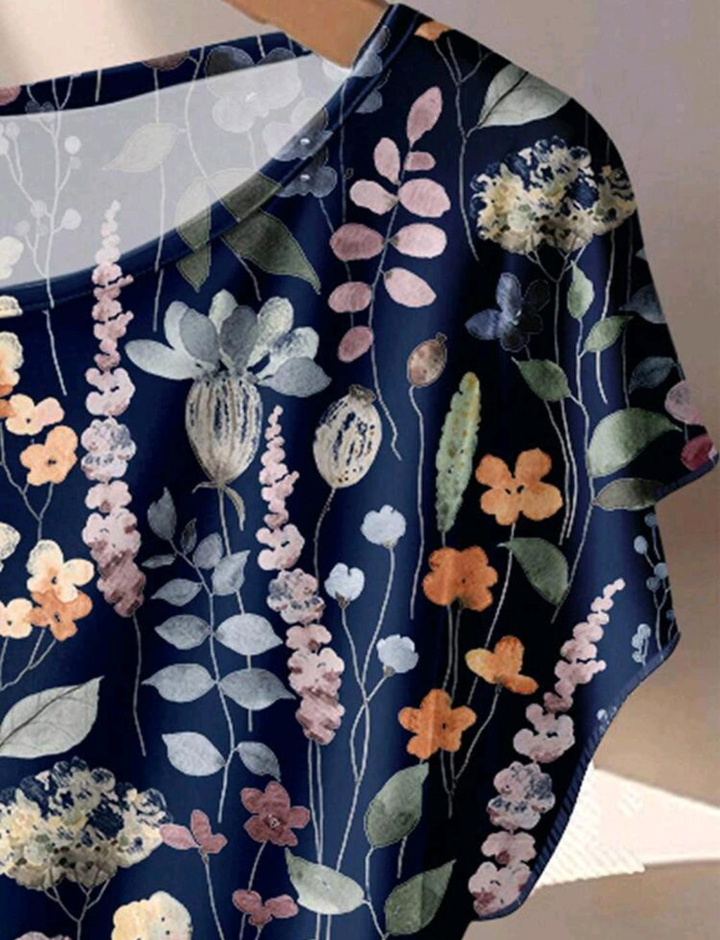EMERY ROSE Conjunto de 2 piezas con estampado floral elegante para mujer de talla grande, primavera/verano.