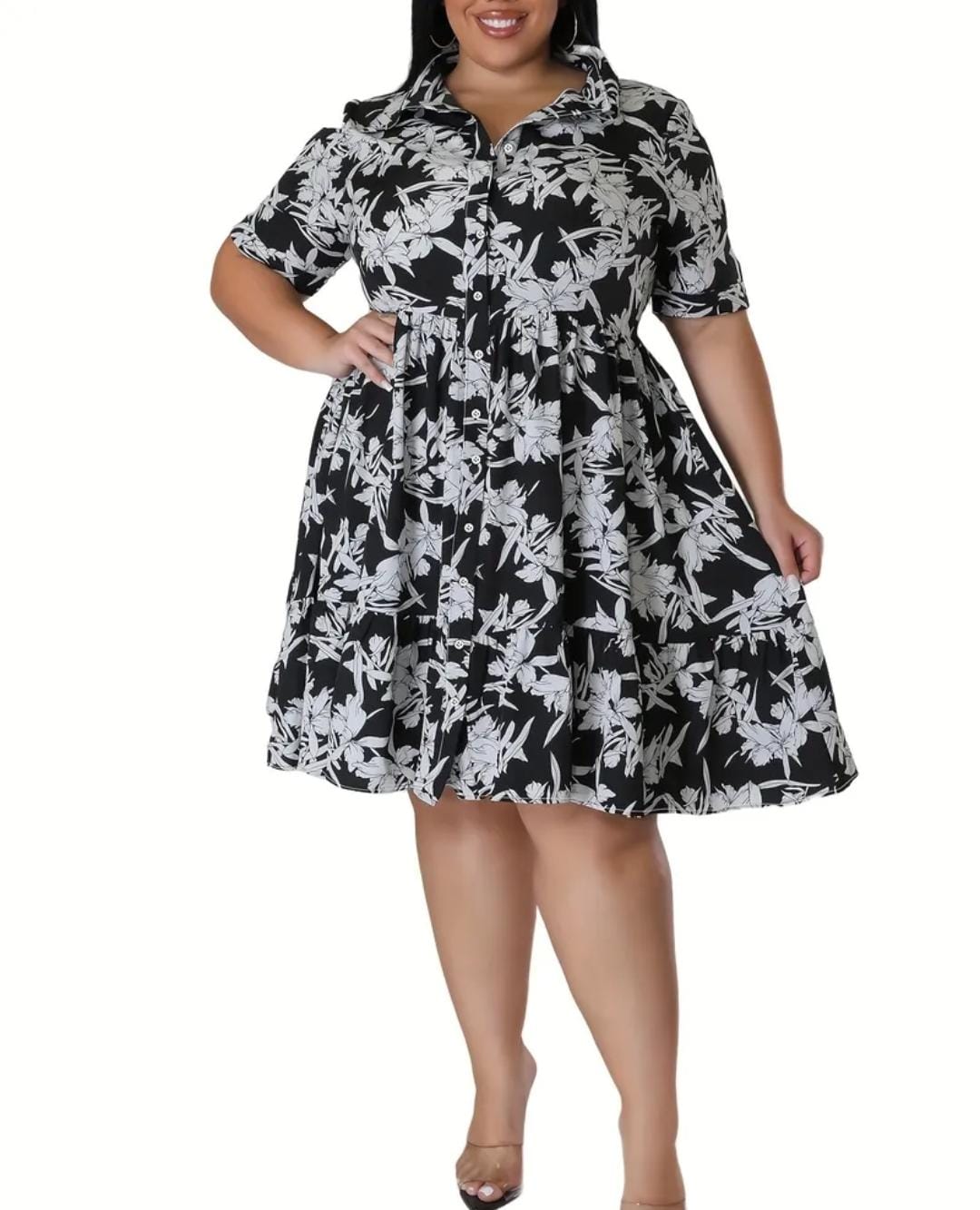 Vestido con estampado de flores ideal para vacaciones de verano y el picnic