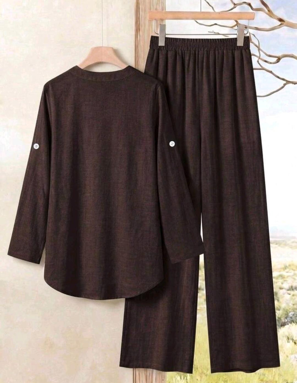 Conjunto de 2 piezas de pantalón y blusa manga larga – Bajo pedido