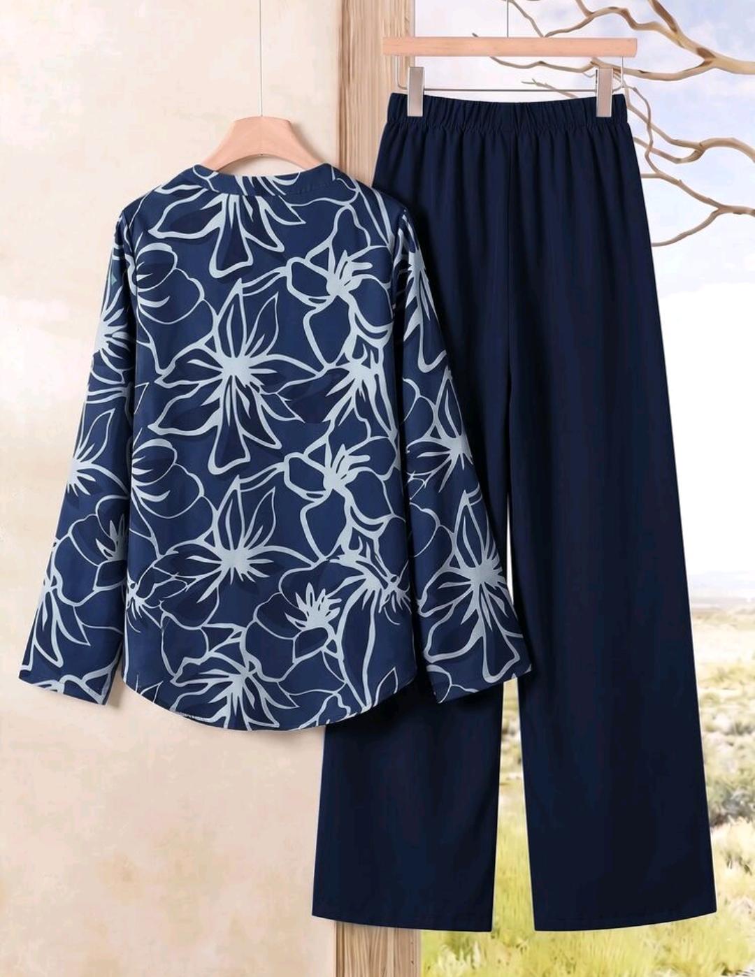 Conjunto de 2 piezas de pantalón y blusa manga larga – Bajo pedido