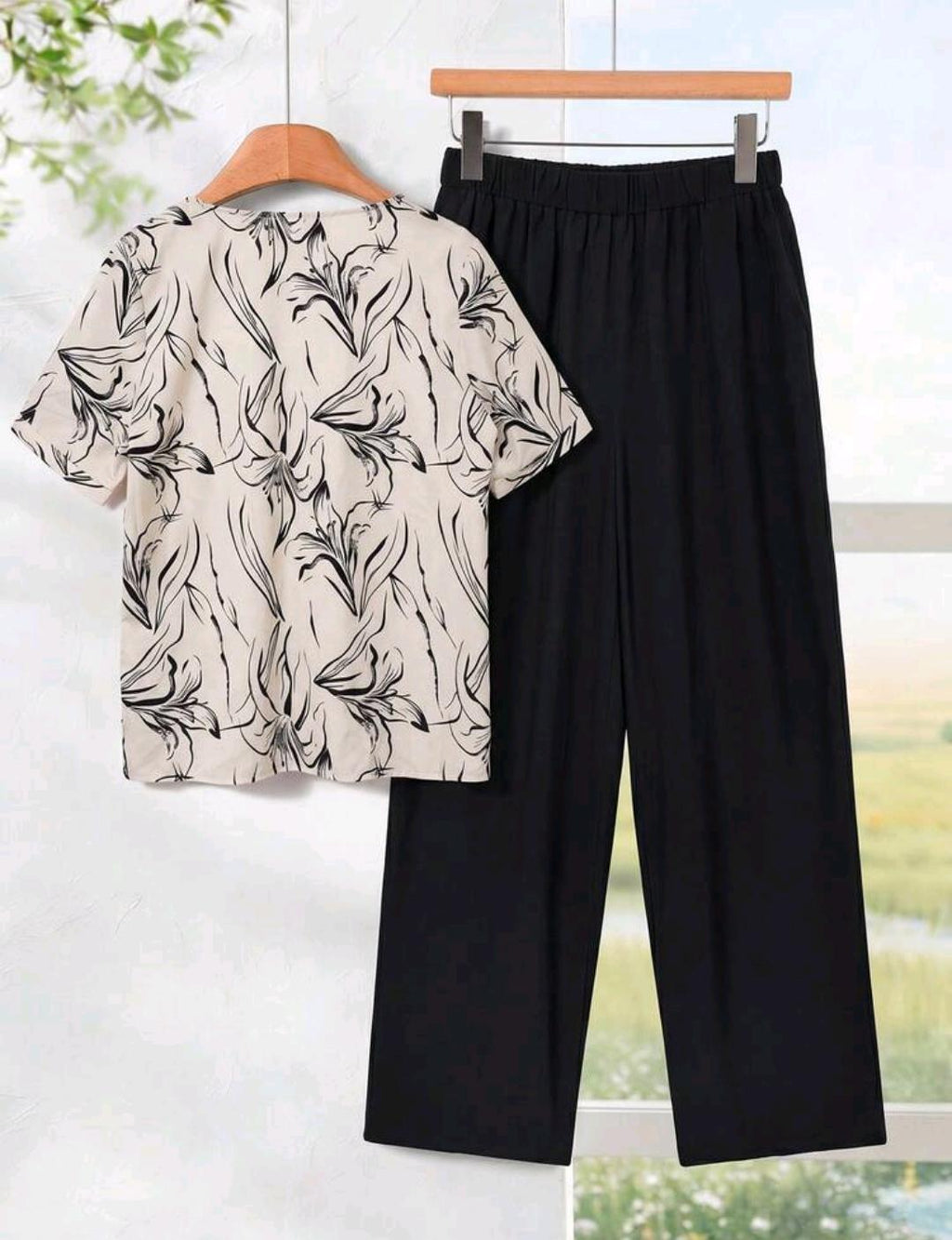Set de 2 piezas con estampado floral