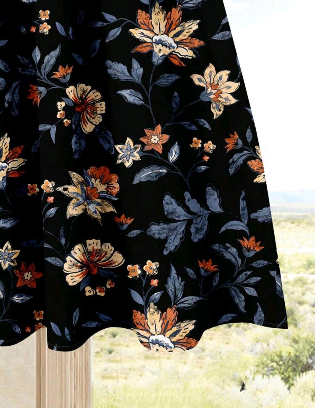 Rusticease 2 piezas Conjunto casual de verano para mujer con parte superior de unicolor + falda estampada, conjunto de falda y blusa ideal para vacaciones y actividades diarias.