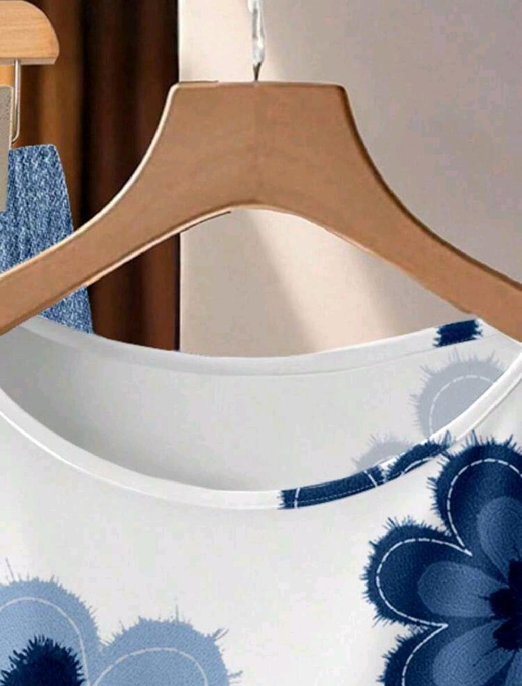 Blusa de mujer con estampado floral y lazo, y pantalones rectos sueltos de 2 piezas - Conjunto de ropa de verano, primavera, playa, festival, vacaciones, oficina, campo.