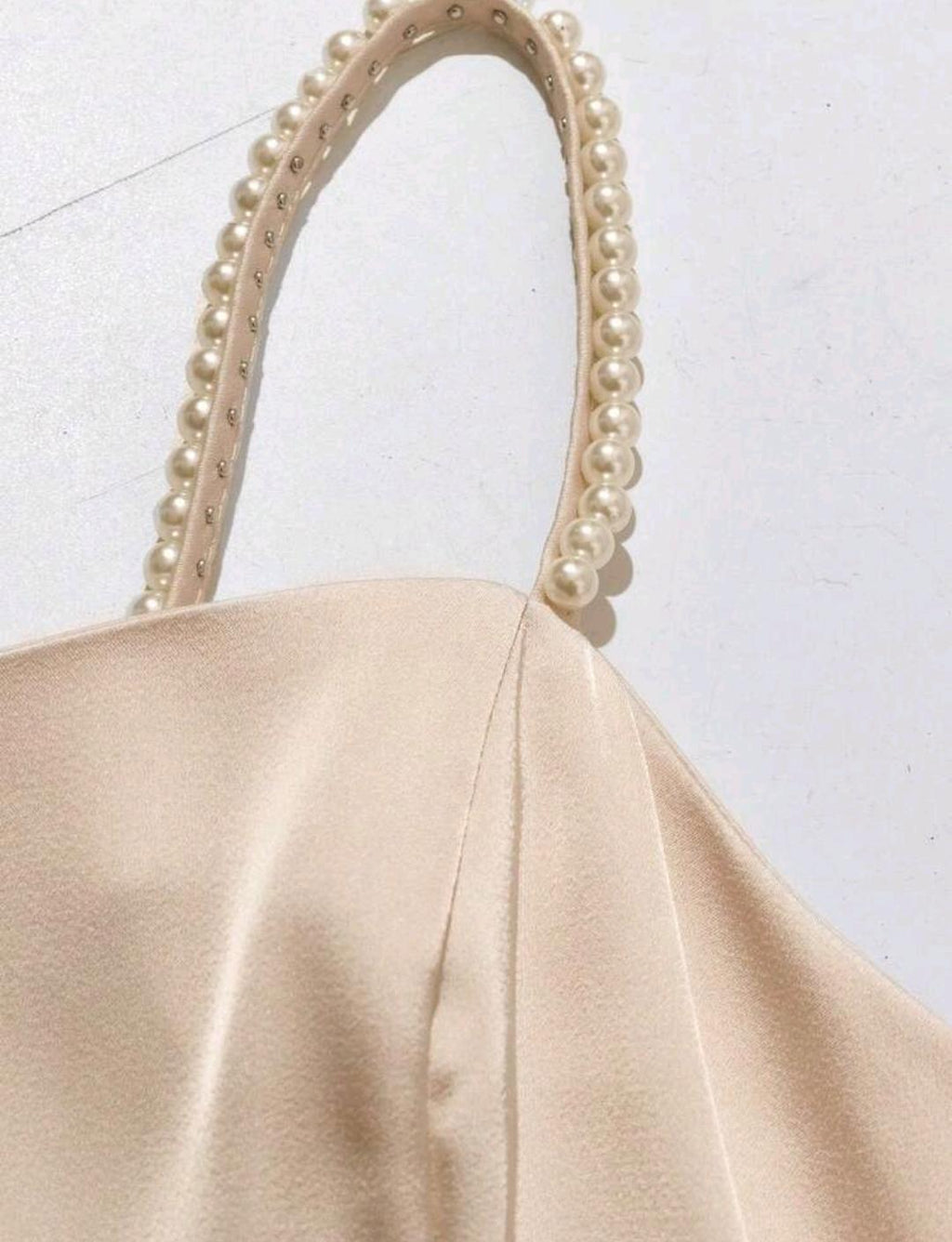 Vestido Gala Perla con drapeado y abertura | Bajo pedido