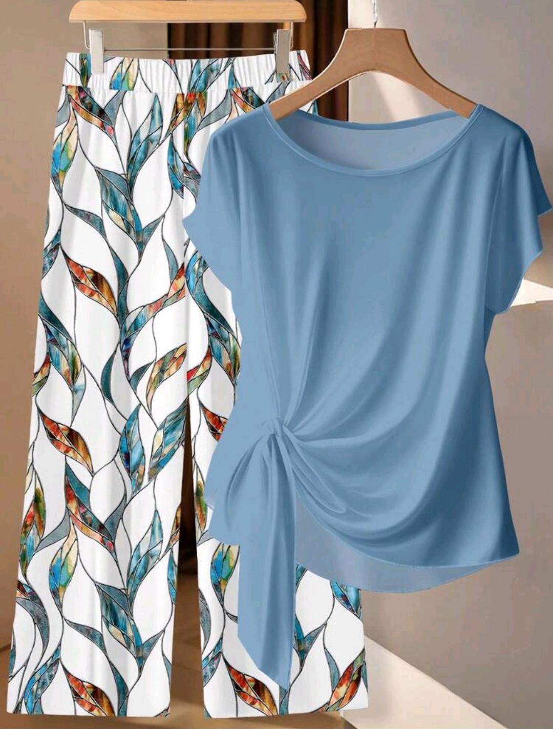 Conjunto de 2 piezas de pantalón y blusa