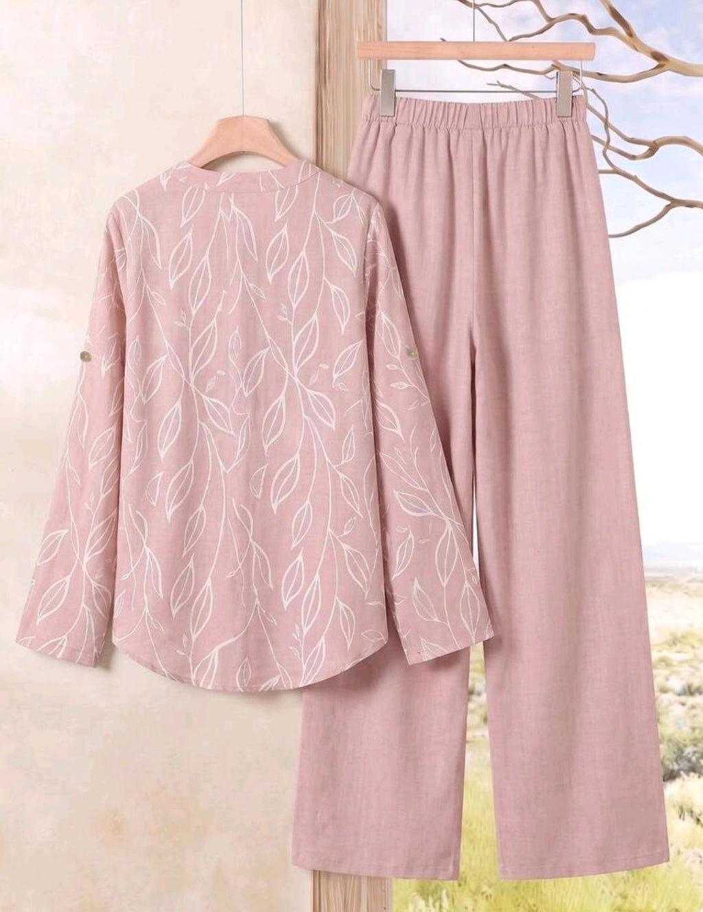 Conjunto de 2 piezas de pantalón y blusa manga larga – Bajo pedido