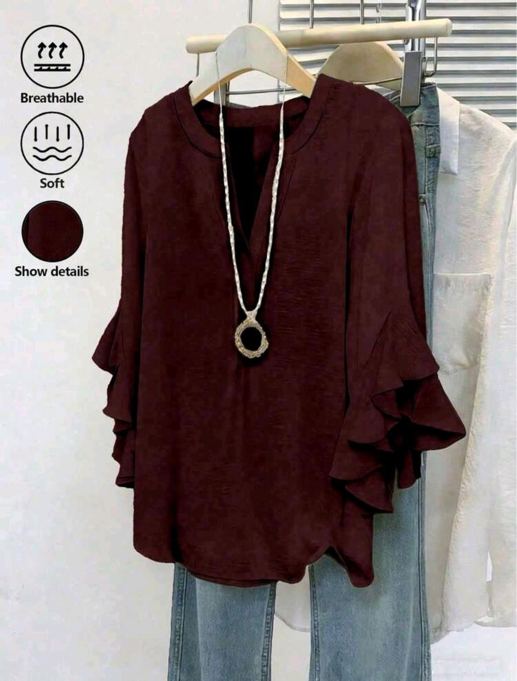 Blusa Aurora con mangas de volantes · Bajo pedido