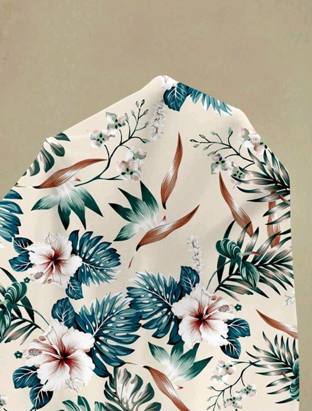 Conjunto de blusa con estampado de hojas tropicales + falda midi color sólido, conjunto de ropa de verano para mujer.