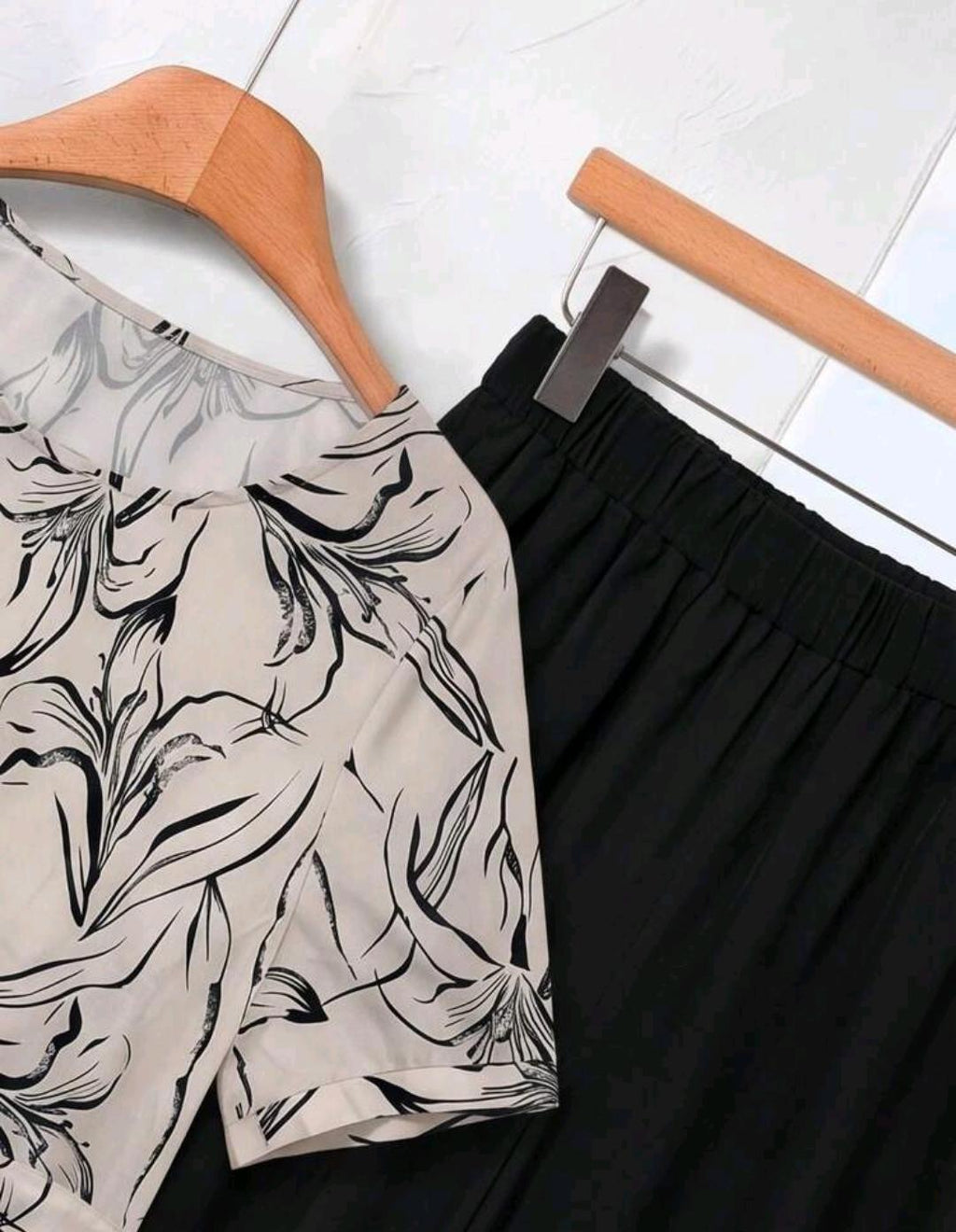 Set de 2 piezas con estampado floral