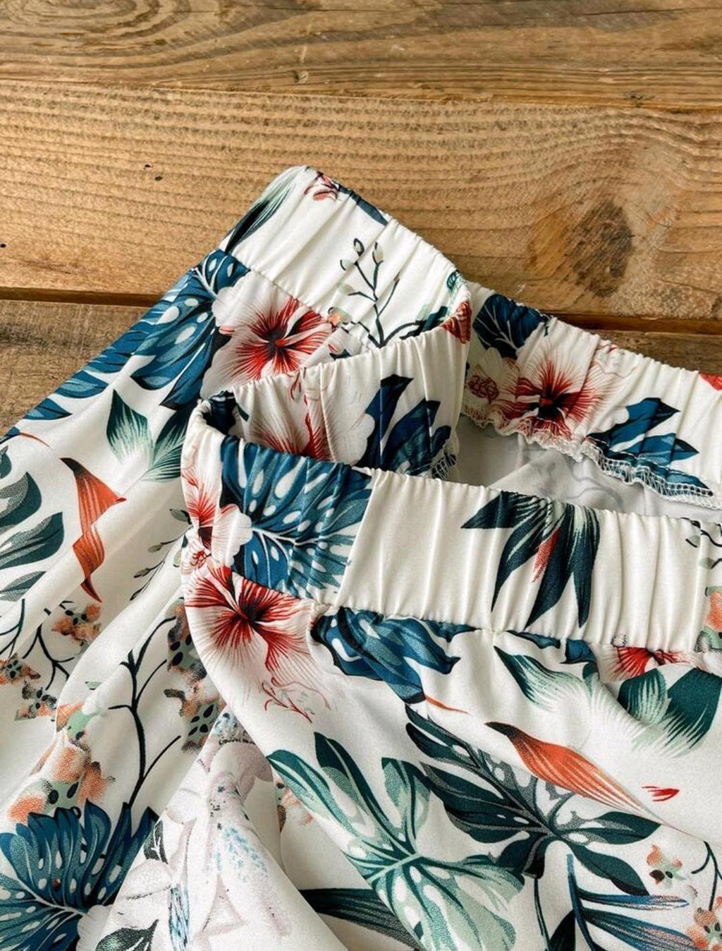 Conjunto de 2 piezas de talla grande para mujer, con blusa de manga corta y falda con estampado botánico, para vacaciones en primavera/verano