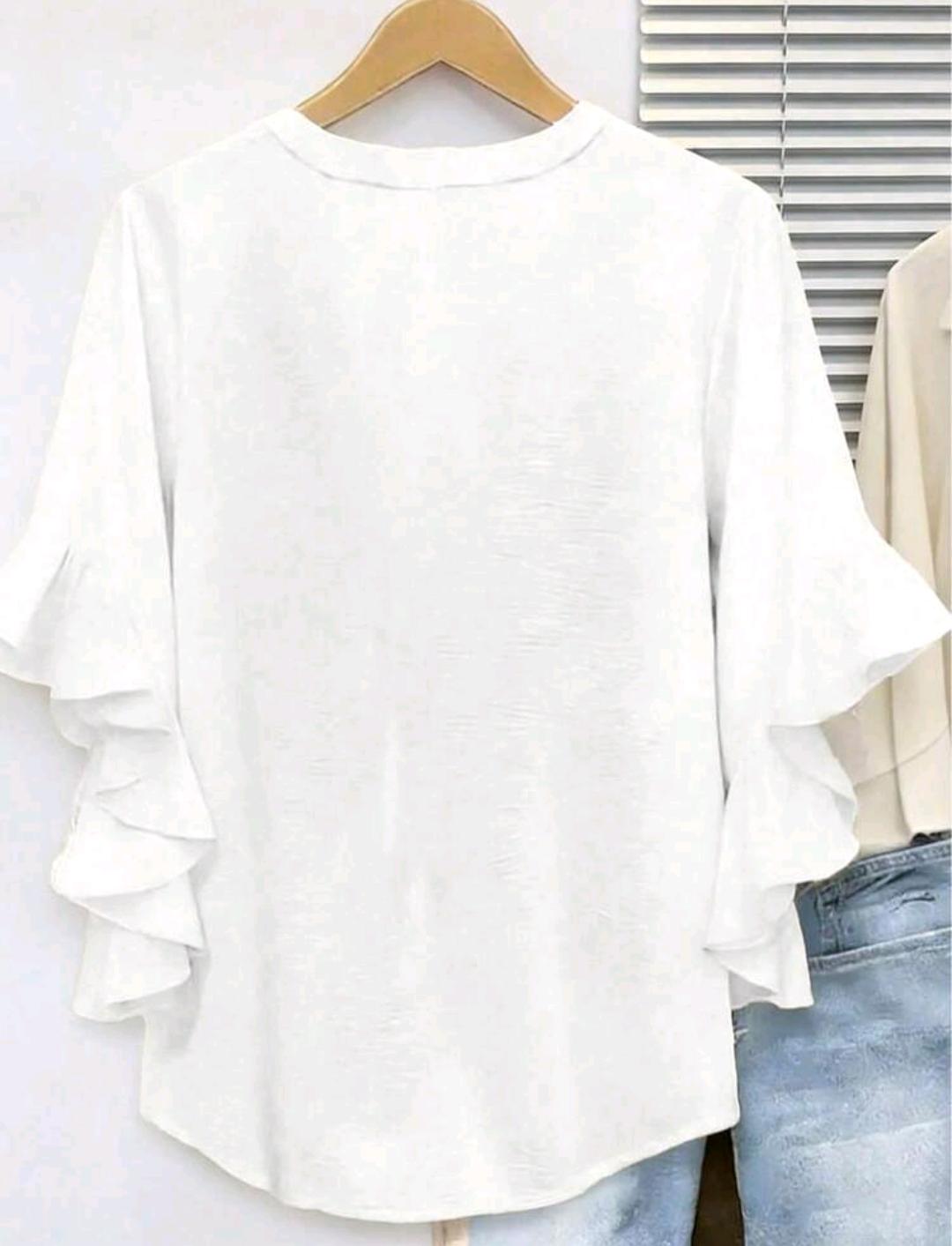 Blusa Aurora con mangas de volantes · Bajo pedido