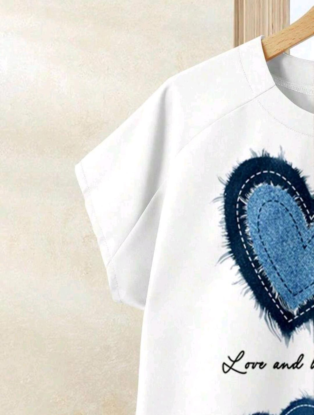 Conjunto de 2 piezas de falda y blusa, blusa con estampado de corazones