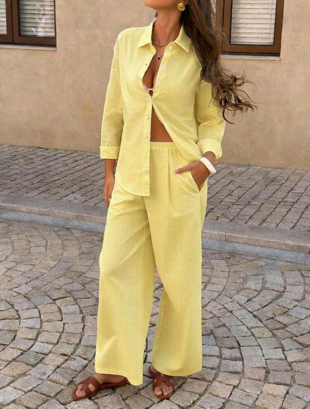 Conjunto de camisa y pantalón 100 % algodón | Bajo pedido