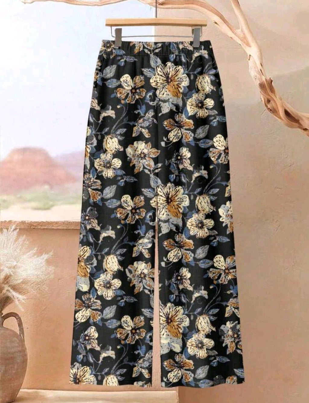Conjunto Florencia blusa larga y pantalón floral | Bajo pedido