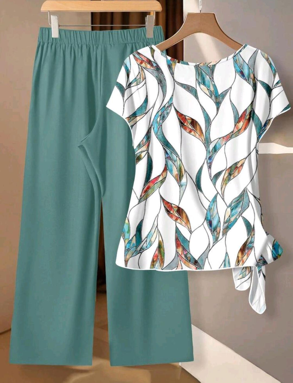 Conjunto casual de 2 piezas para vacaciones, atuendo de vacaciones, adecuado para el verano