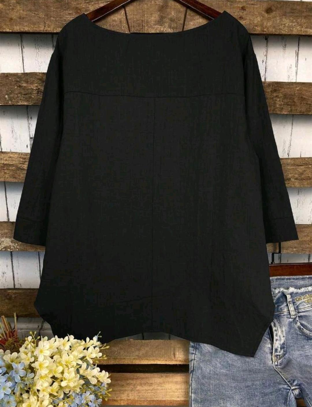 Blusa de algodón de corte amplio Esencia · Bajo pedido