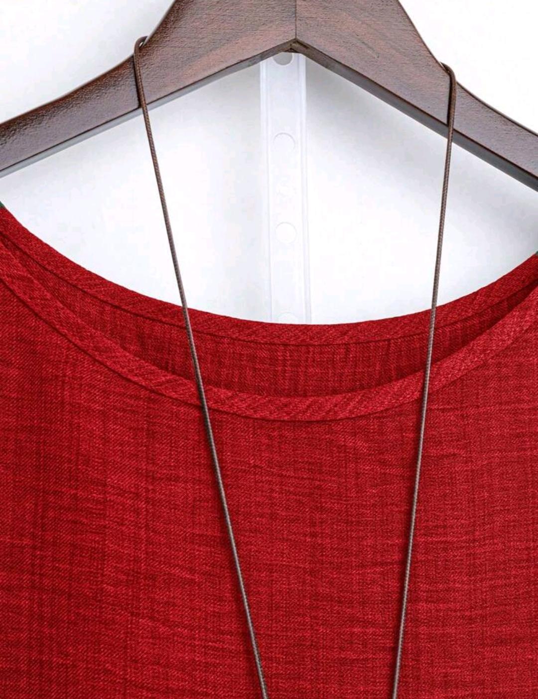 Blusa Plus de corte amplio y manga media | Bajo pedido