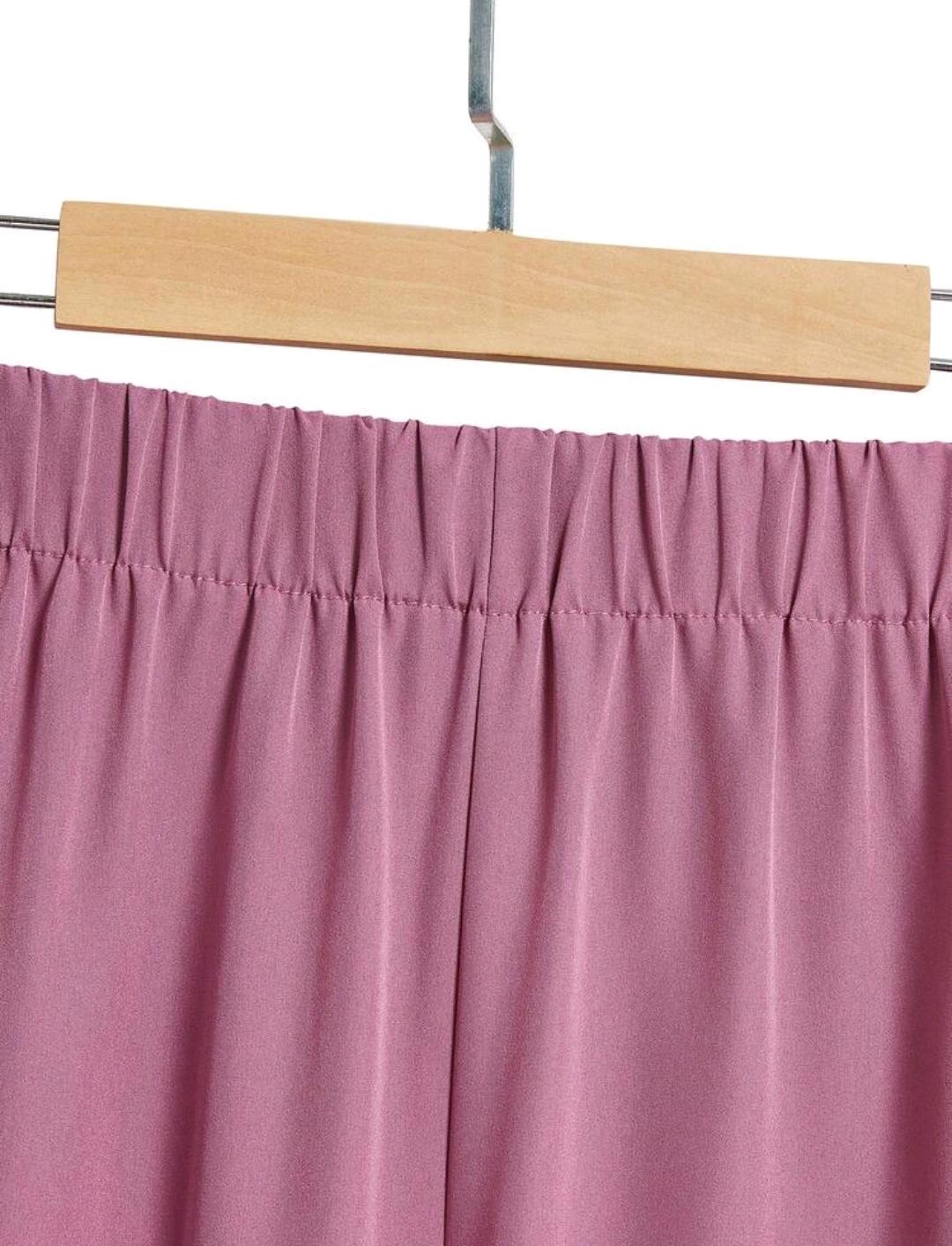 Conjunto de 2 piezas para mujer con blusa de manga corta con estampado floral y pantalón largo de unicolor, para otoño