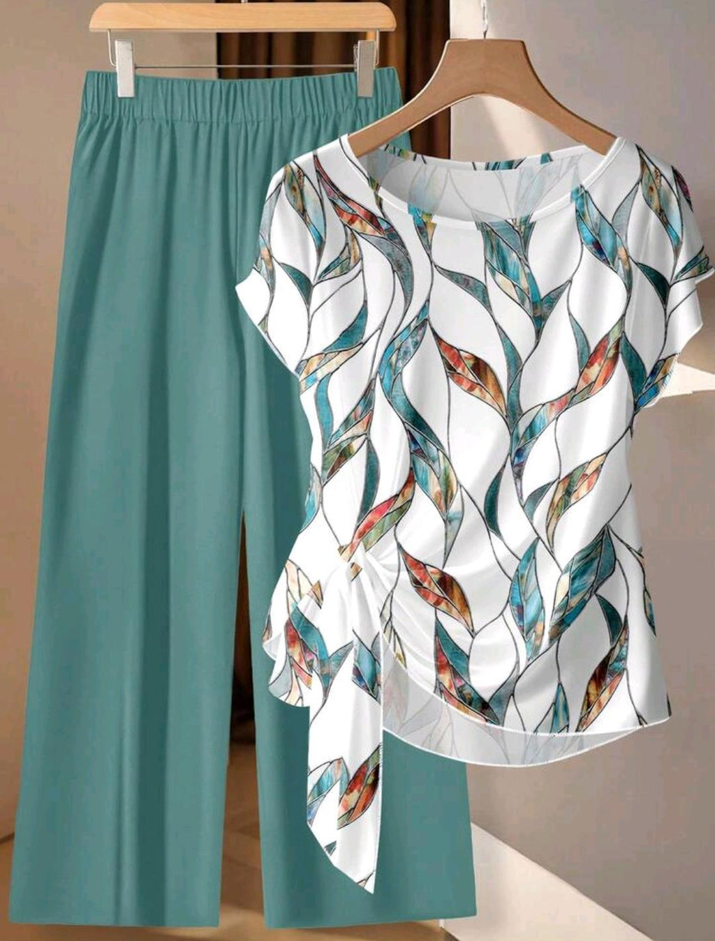 Conjunto casual de 2 piezas para vacaciones, atuendo de vacaciones, adecuado para el verano