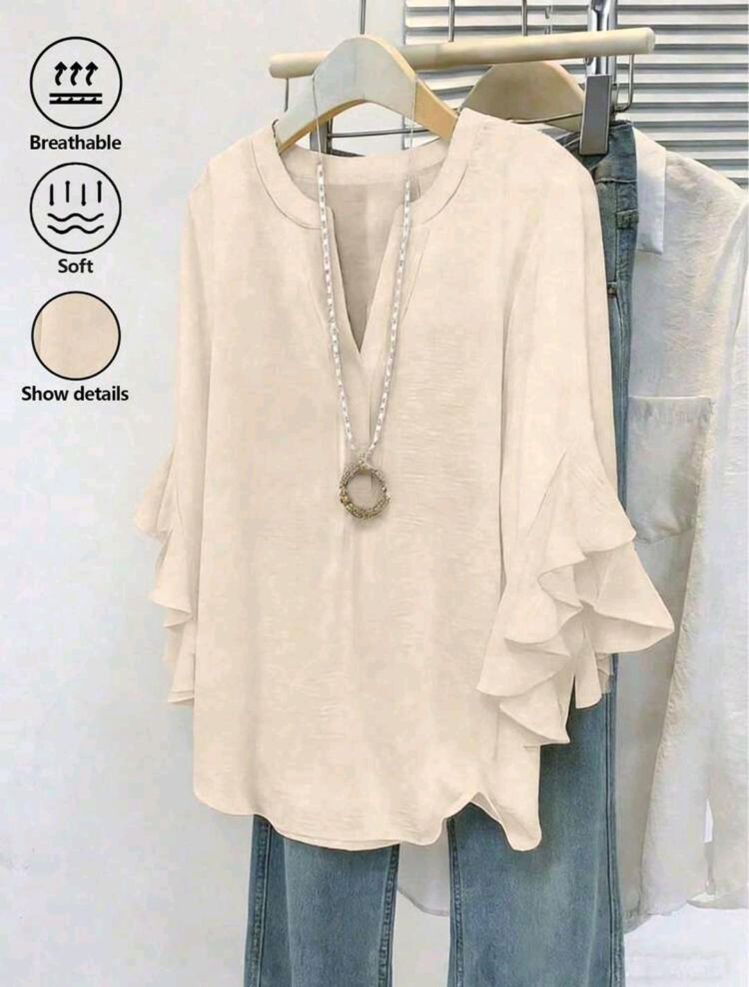 Blusa Aurora con mangas de volantes · Bajo pedido