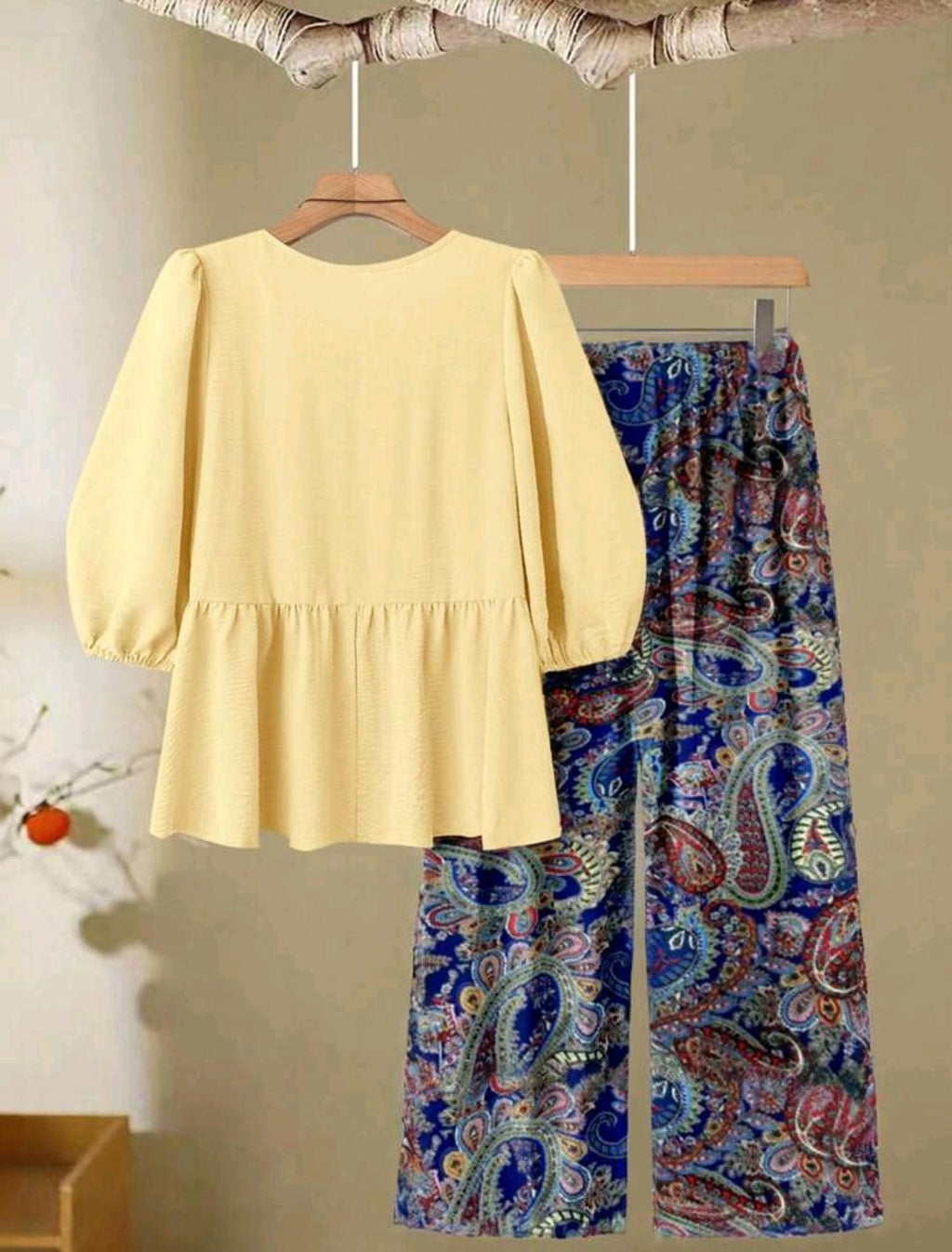 Conjunto de 2 piezas de pantalón y blusa