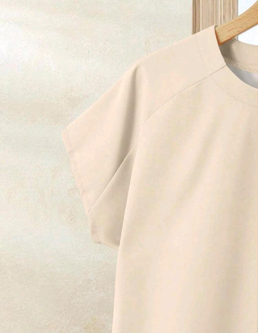 Rusticease Conjunto de 2 piezas para mujer de verano elegante color beige liso con top & falda estampada, atuendo casual para fiesta de té, manga corta cómodo para vacaciones.