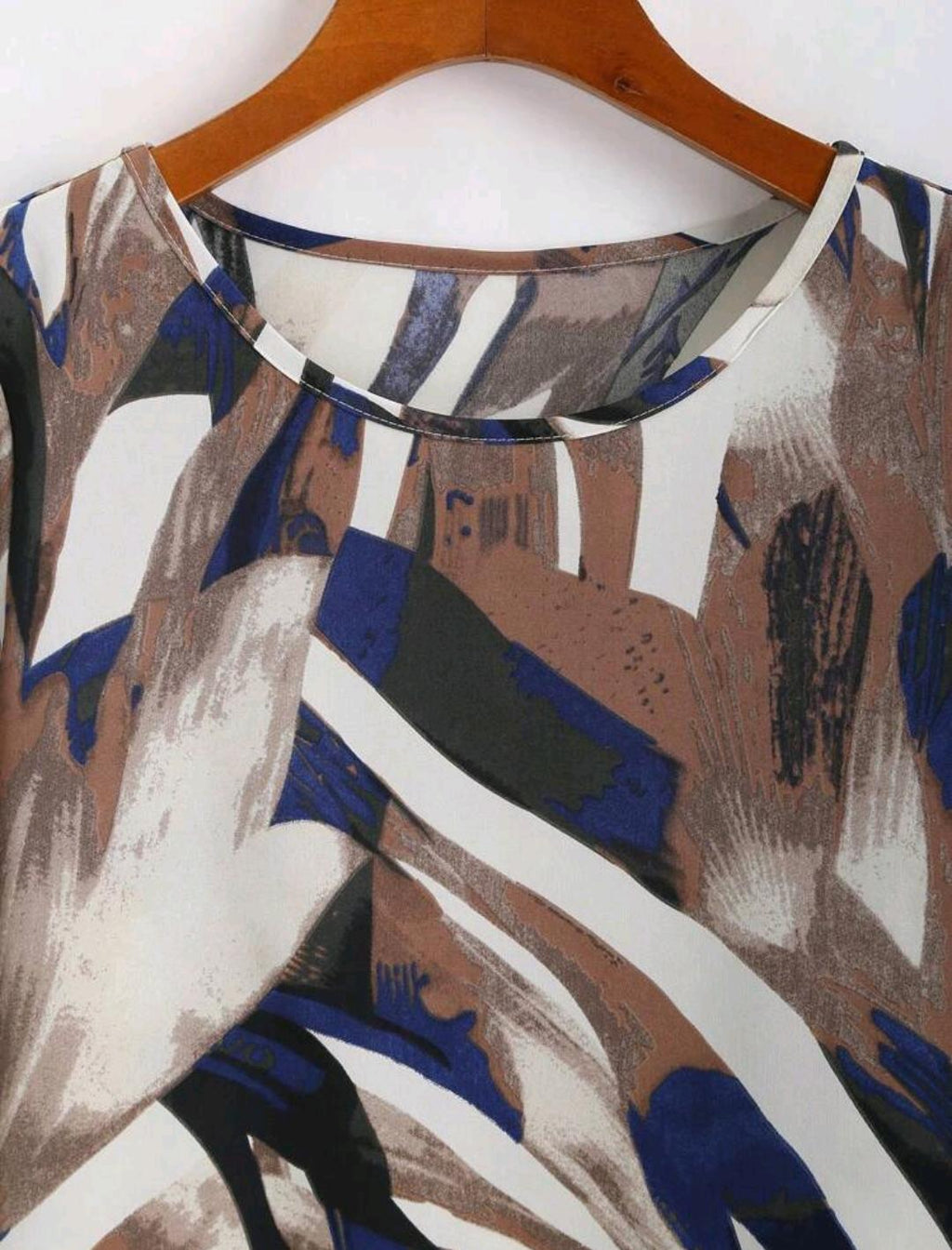 Conjunto de 2 piezas: Blusa de manga corta con cuello redondo y estampado total y pantalones para mujer en verano
