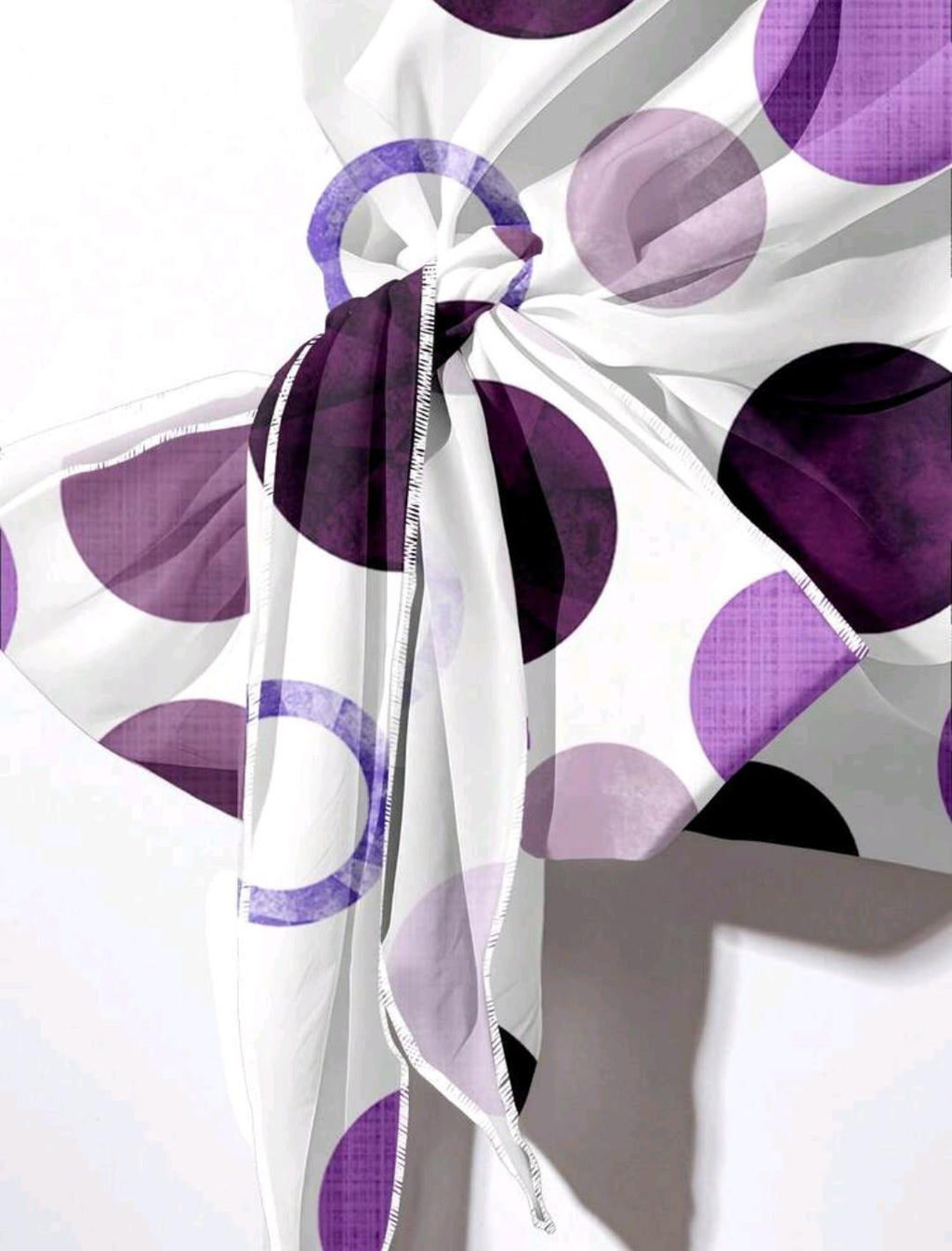 Set de 2 piezas: Blusa con nudo delantero y estampado de lunares, y pantalones rectos relajados, adecuado para vacaciones de primavera/verano