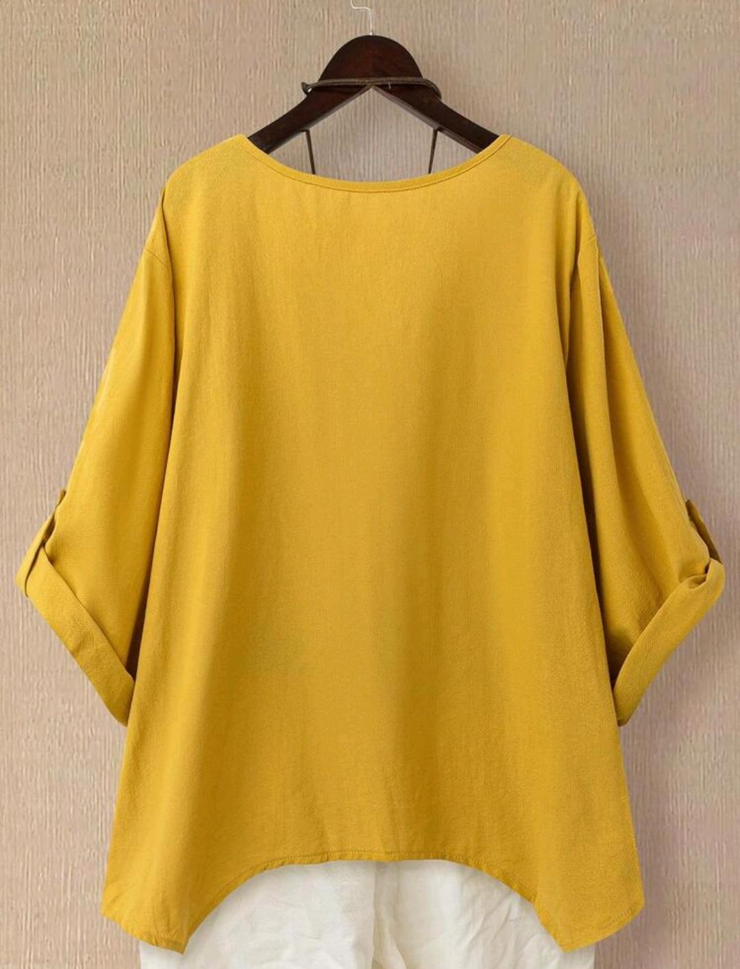 Blusa olgada con botones | Bajo pedido