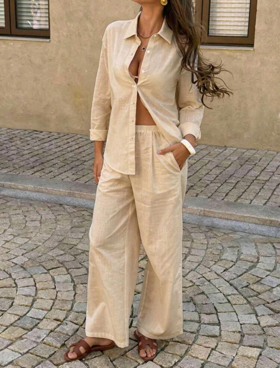Conjunto de camisa y pantalón 100 % algodón | Bajo pedido