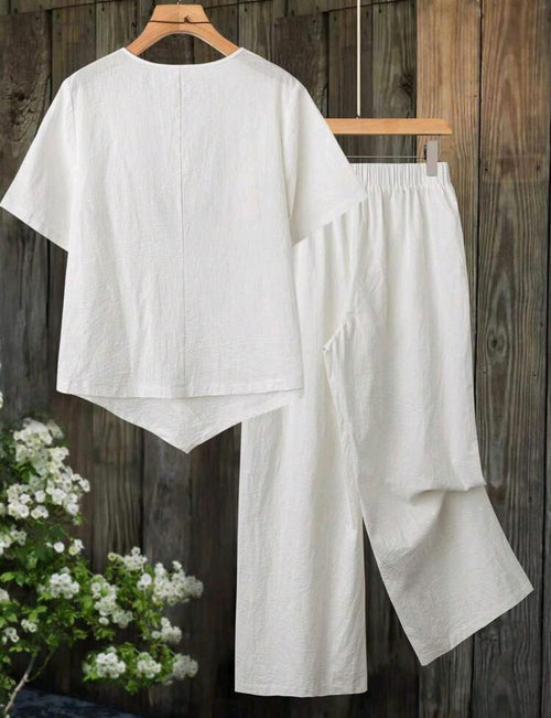 Conjunto de 2 piezas de pantalón y blusa