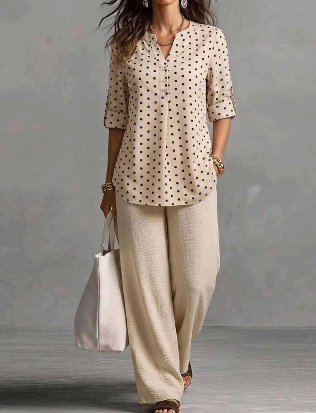 Conjunto de 2 piezas de pantalón y blusa manga larga – Bajo pedido