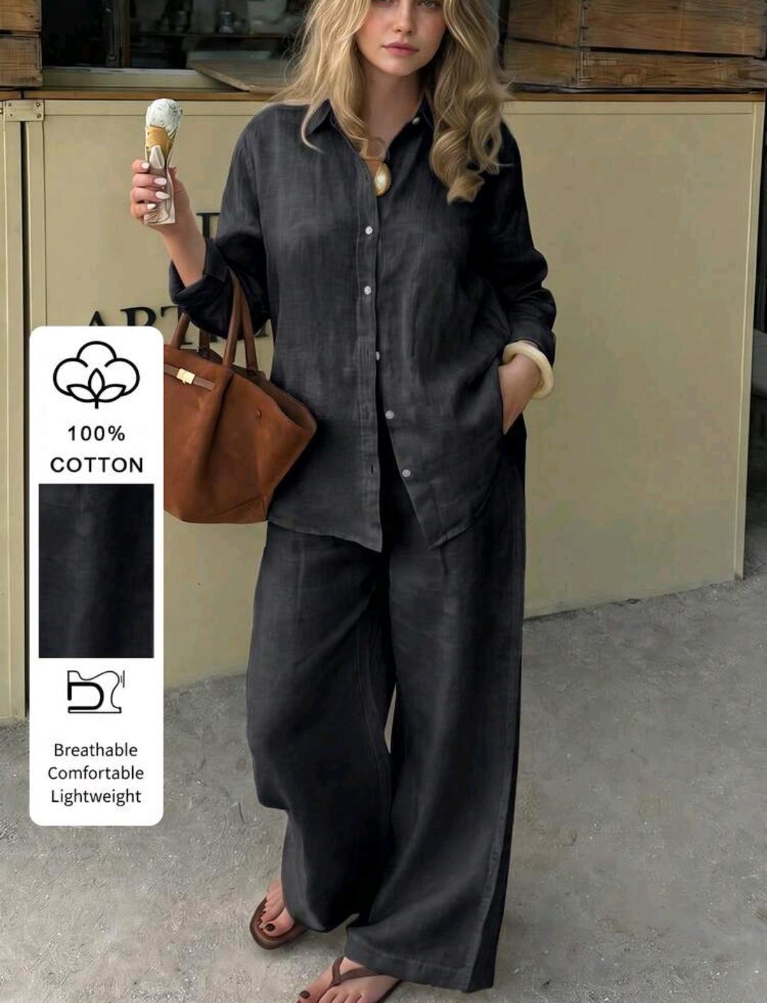 Conjunto de camisa y pantalón 100 % algodón | Bajo pedido