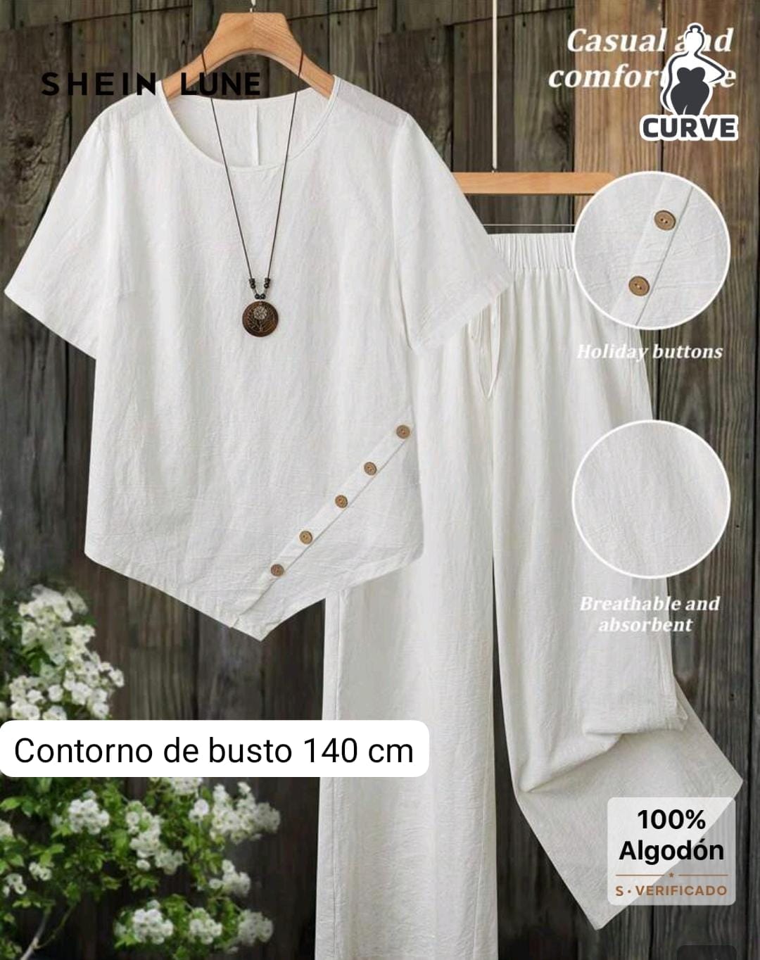 Conjunto de 2 piezas de pantalón y blusa
