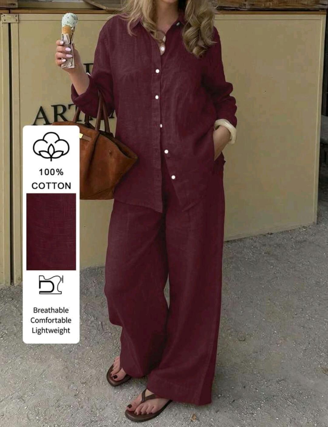 Conjunto de camisa y pantalón 100 % algodón | Bajo pedido