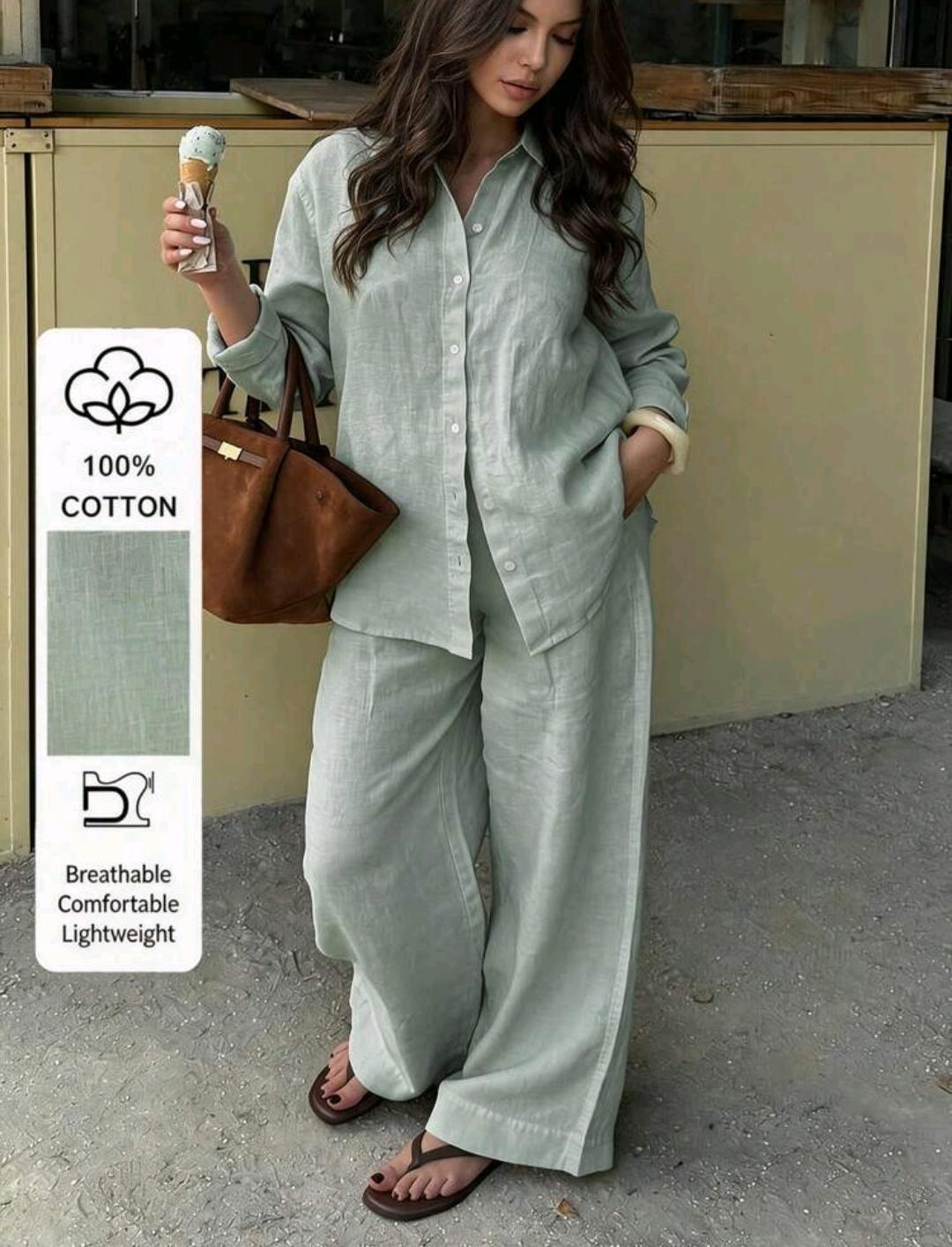 Conjunto de camisa y pantalón 100 % algodón | Bajo pedido