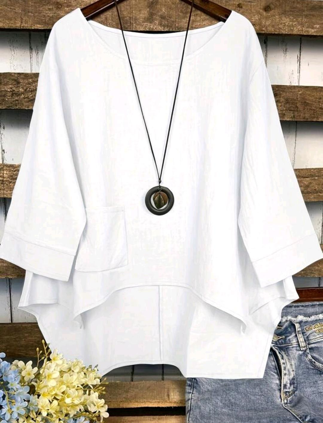 Blusa de algodón de corte amplio Esencia · Bajo pedido