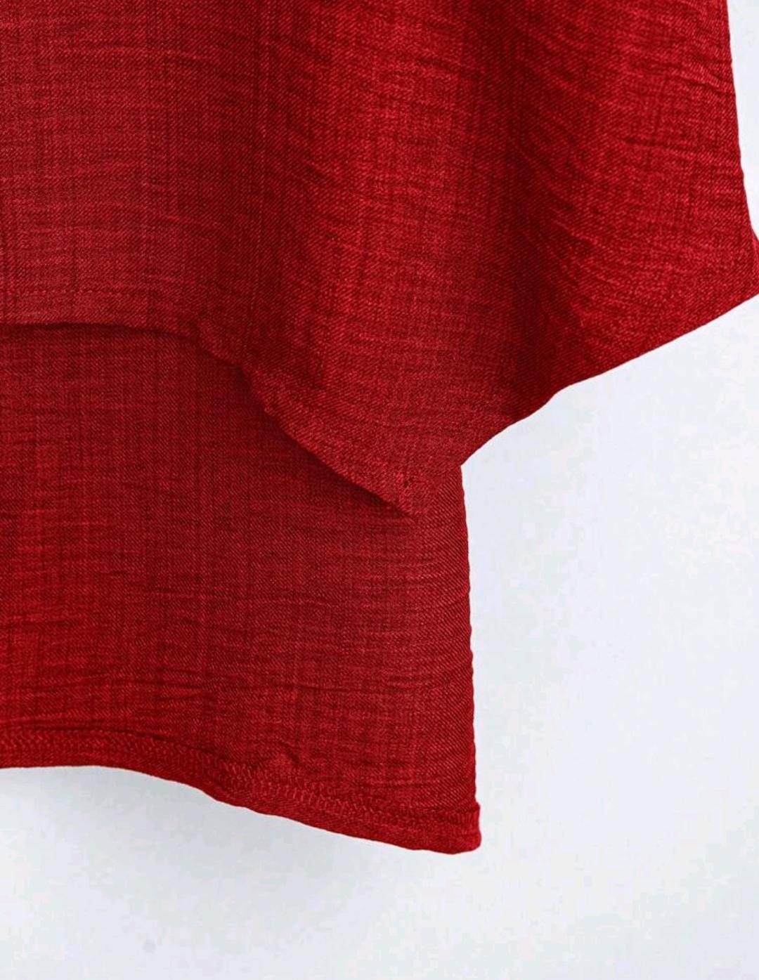 Blusa Plus de corte amplio y manga media | Bajo pedido