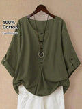 Blusa olgada con botones | Bajo pedido