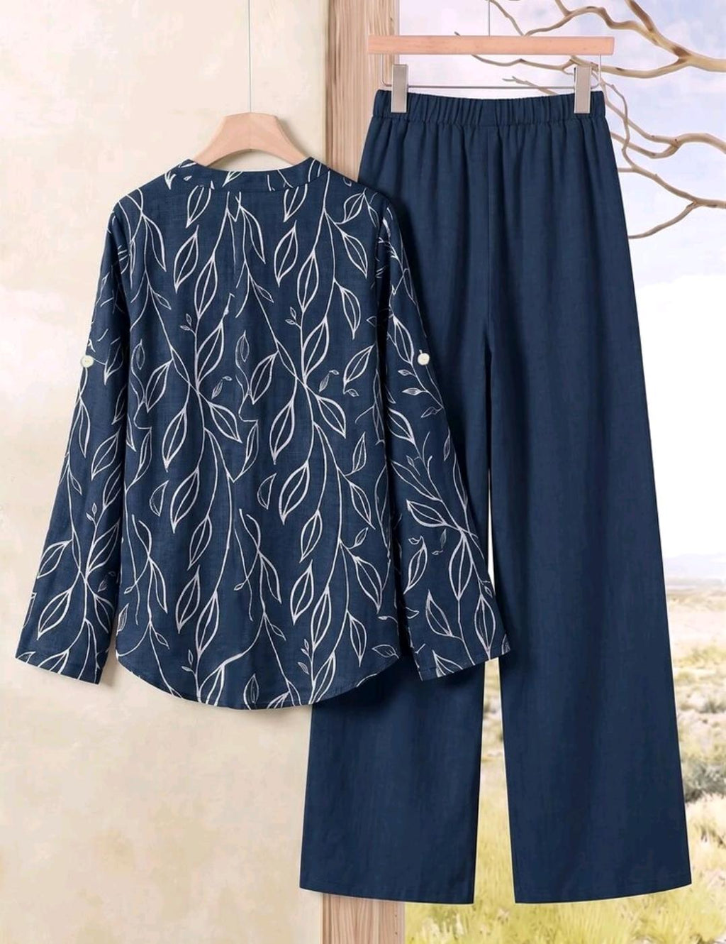 Conjunto de 2 piezas de pantalón y blusa manga larga – Bajo pedido