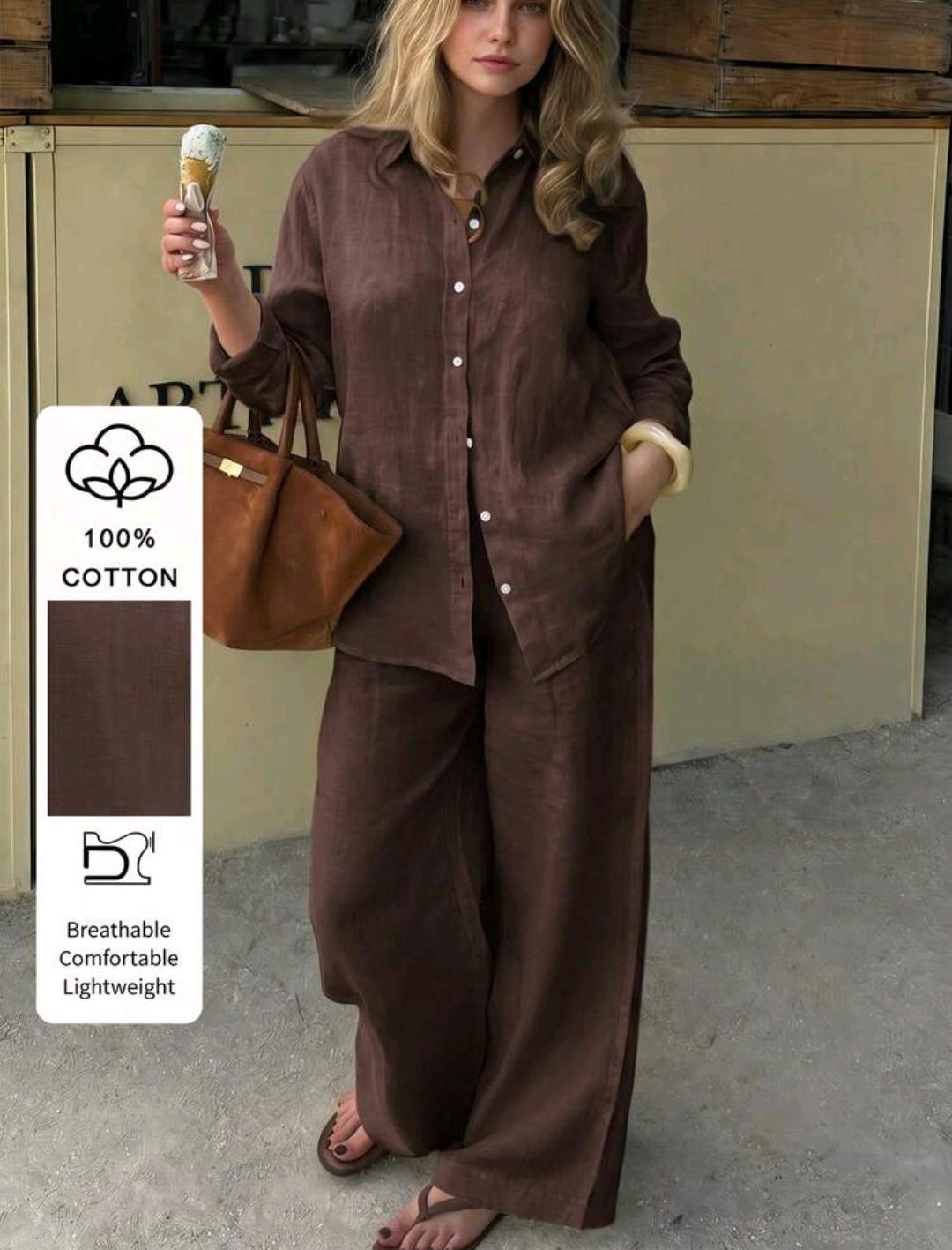 Conjunto de camisa y pantalón 100 % algodón | Bajo pedido